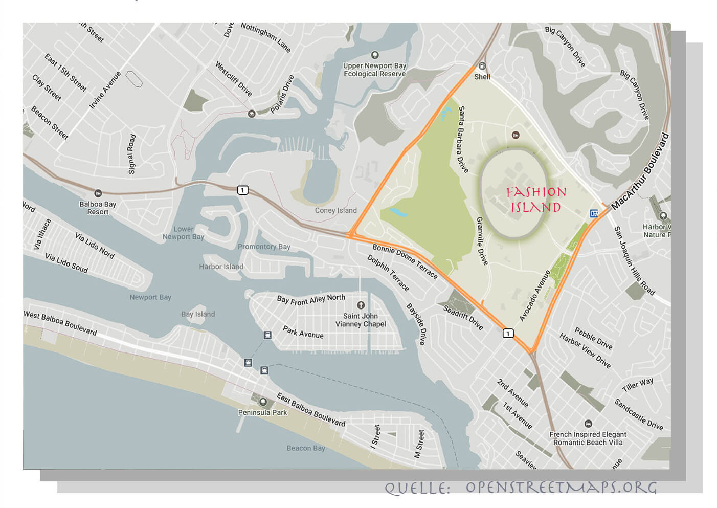 Shopping Mall,Fashion Island in Newport Beach,California,USA,born4travel.de