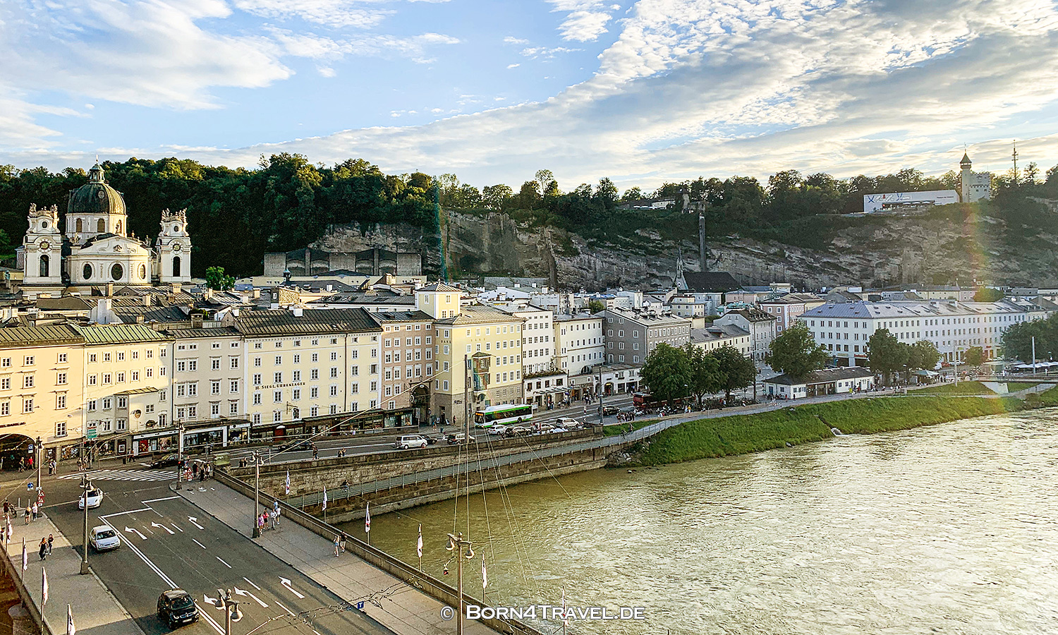 Essen auf der Steinterasse im Hotel Stein, Salzburg,Österreich,born4travel.de