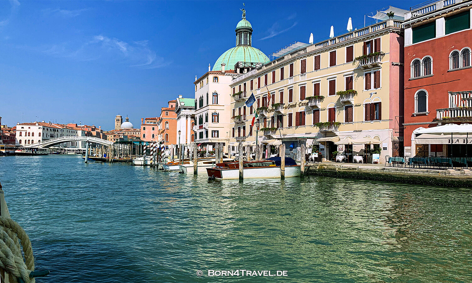 Mit dem Vaporetto auf dem Canal Grande in Venedig,Italien,born4travel.de Mit dem Vaporetto auf dem Canal Grande in Venedig,Italien,born4travel.de