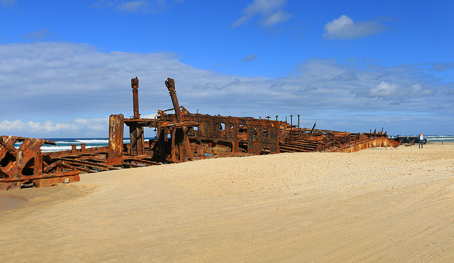 Maheno Wreck,75 Mile Beach, Fraser Island,Queensland,australia, australien