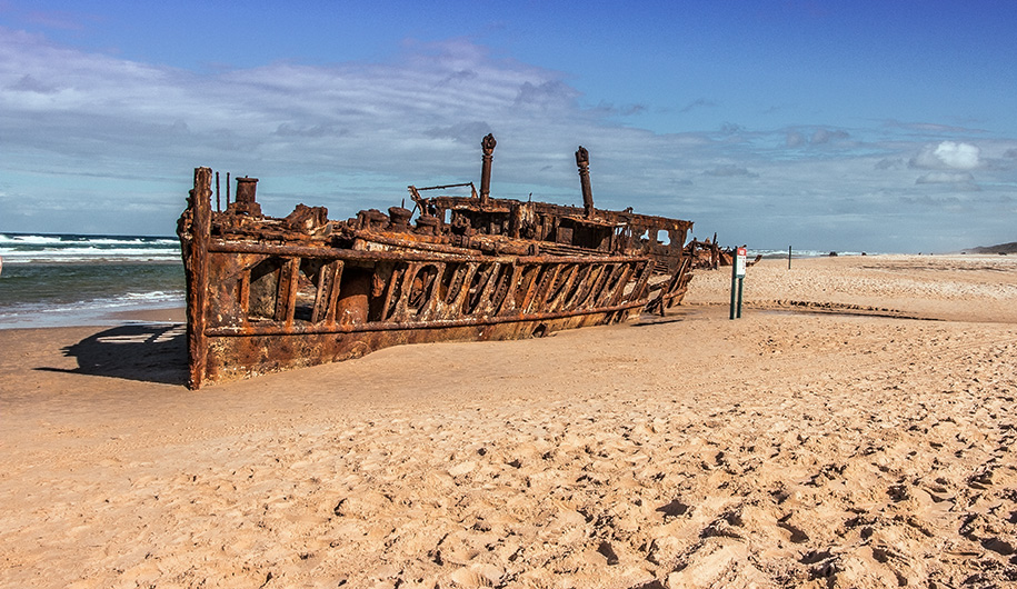 Maheno Wreck,75 Mile Beach, Fraser Island,Queensland,australia, australien