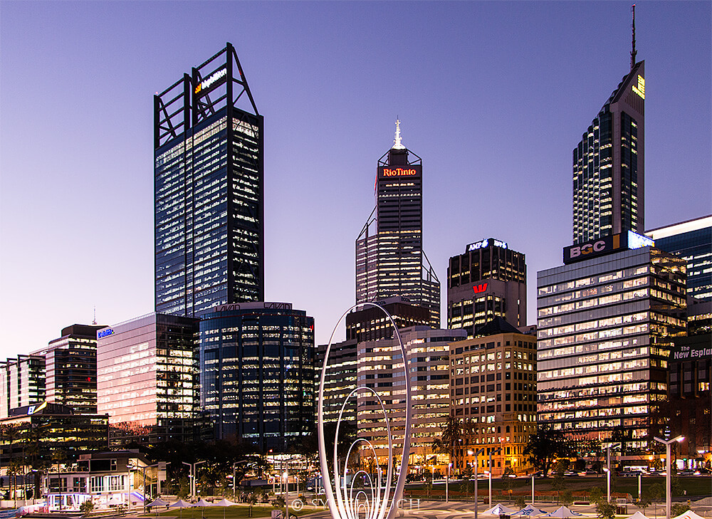 Perth, sunset at Elizabeth Quay, born4travel.de