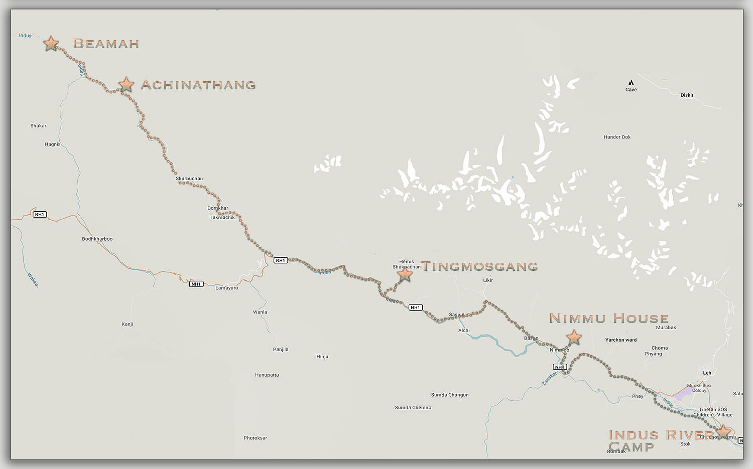 Map of the day - Aryan Valley,Ladakh, Himalaya,Indien,born4travel.de Map of the day - Aryan Valley, Lamayuru,Ladakh, Himalaya,Indien,born4travel.de