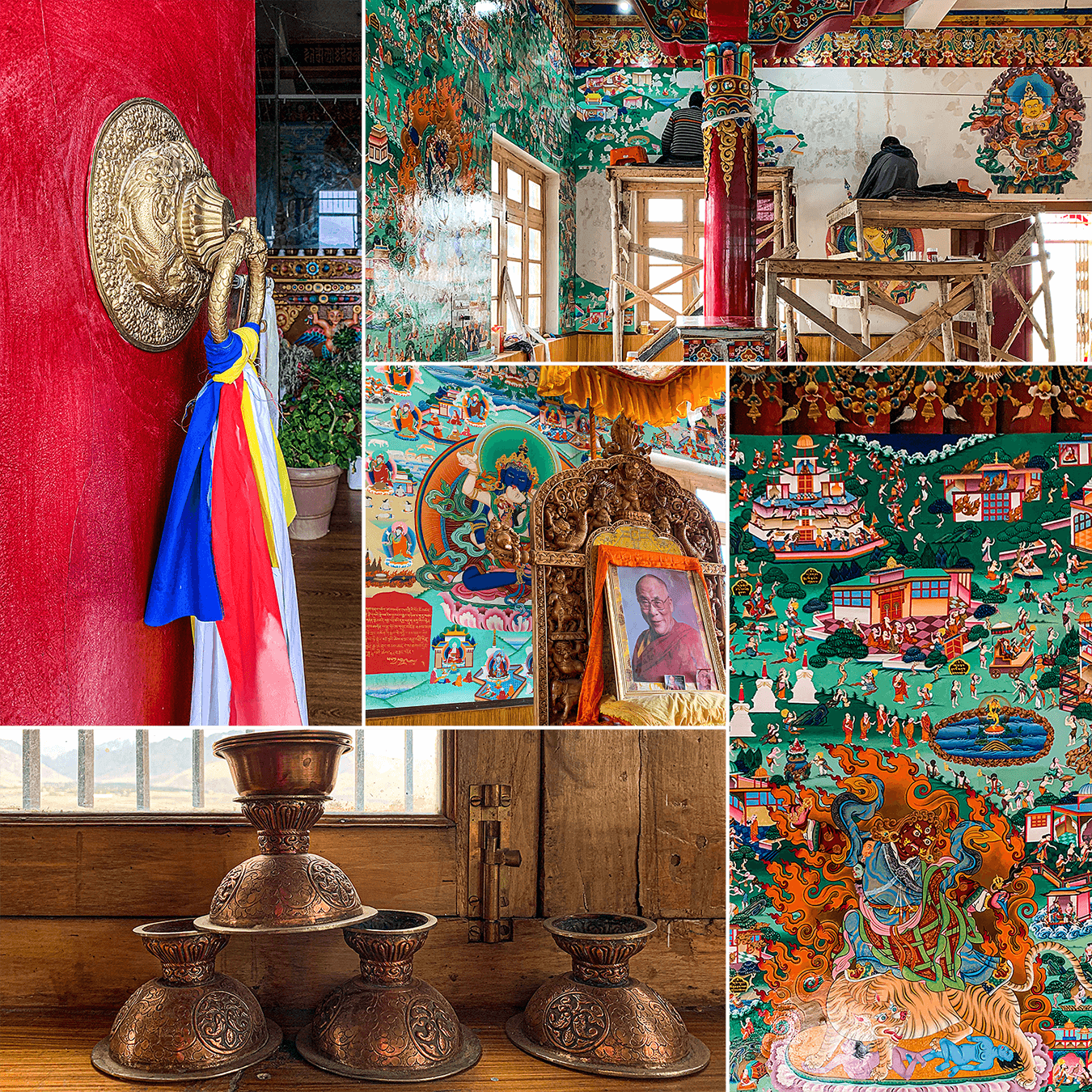 Zangdok Palri Monastery in Choglamsar, Leh by Motorbike, Ladakh, Himalaya,Indien,born4travel.de