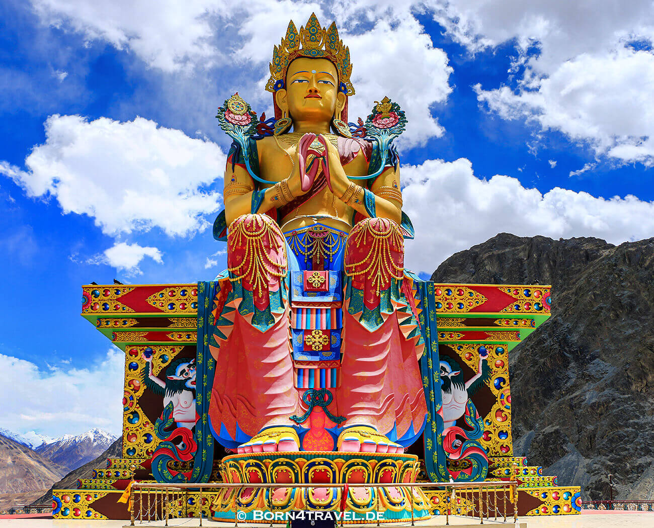 Maitreya Buddha Statue,Diskit Monastery,Gompa,Nubra Valley,Ladakh,Himalaya,Indien,born4travel.de