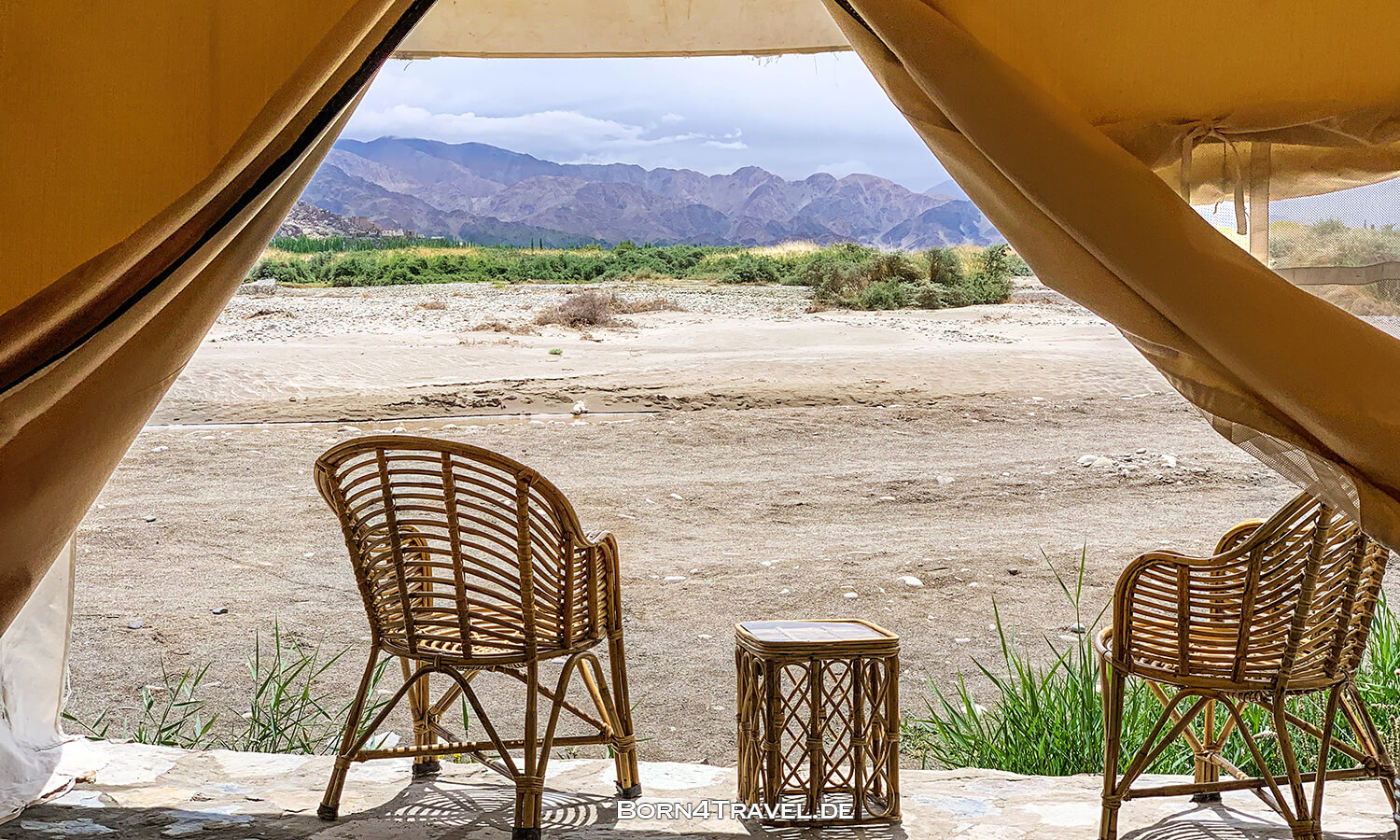 The Indus River Camp, Choglamsar, Leh, Ladakh, Himalaya, Indien, born4travel.de