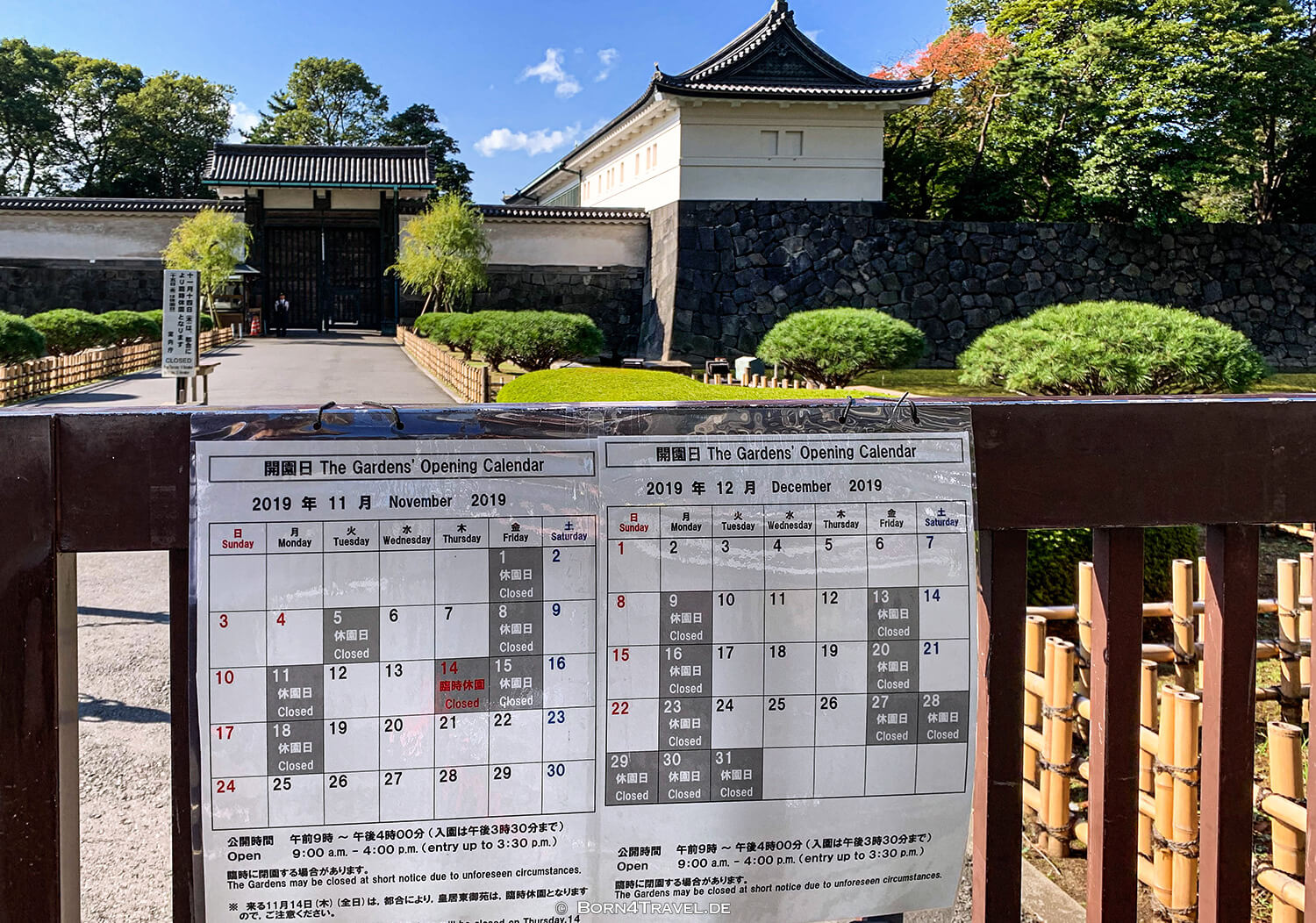 Kaiserpalast - Imperial Palace Tokyo by bike 2019,born4travel.de Kaiserpalast - Imperial Palace Tokyo by bike 2019,born4travel.de