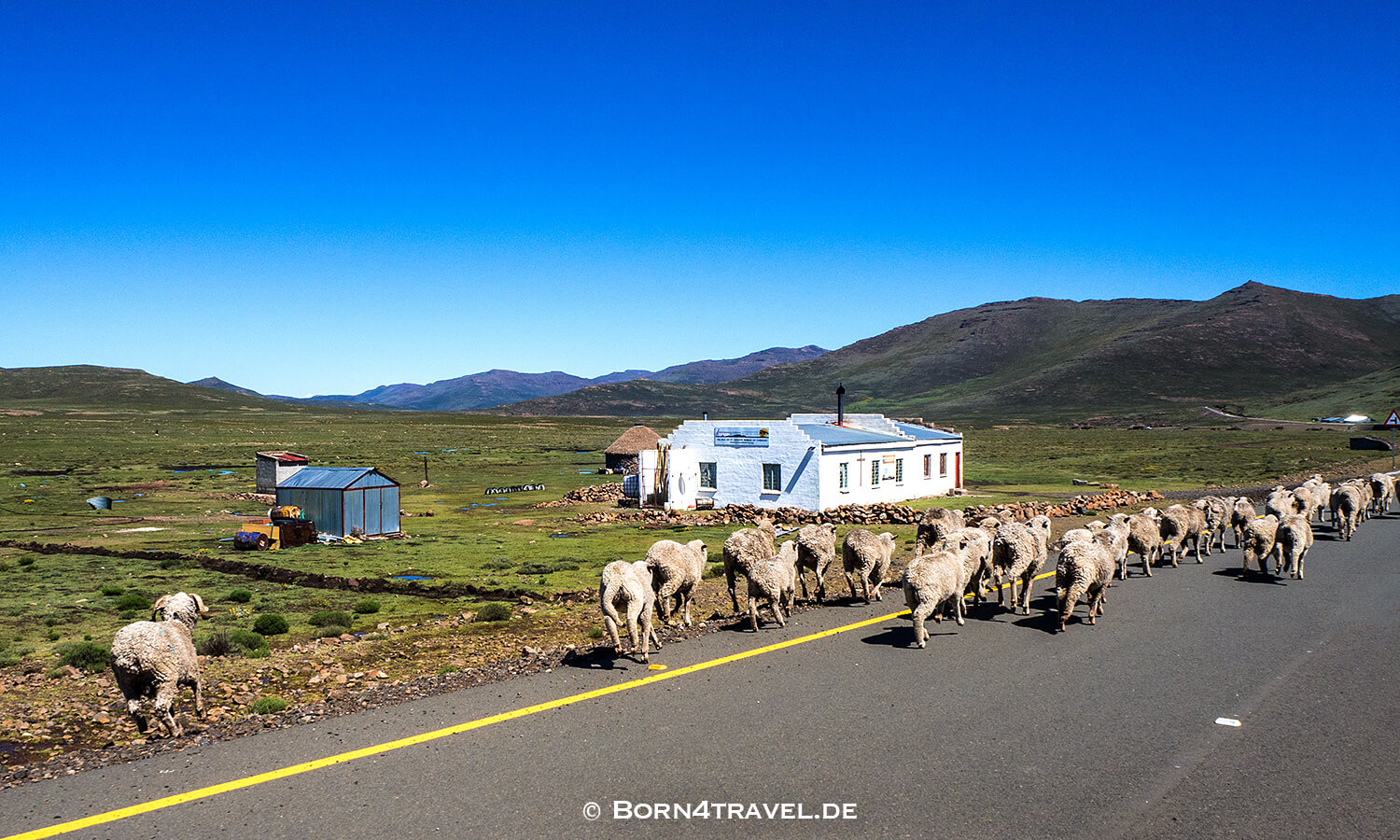 Siedlung in Lesotho,Sani Pass,A31,Lesotho,Mokhotlong,born4travel.de