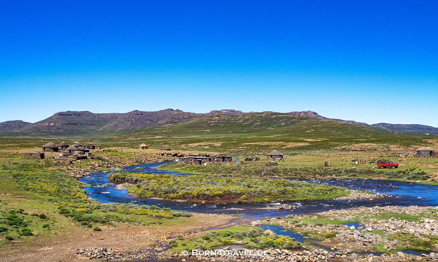 Siedlung in Lesotho,Sani Pass,A31,Lesotho,Mokhotlong,born4travel.de