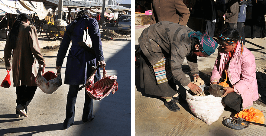 market in Shigatse,Tibet