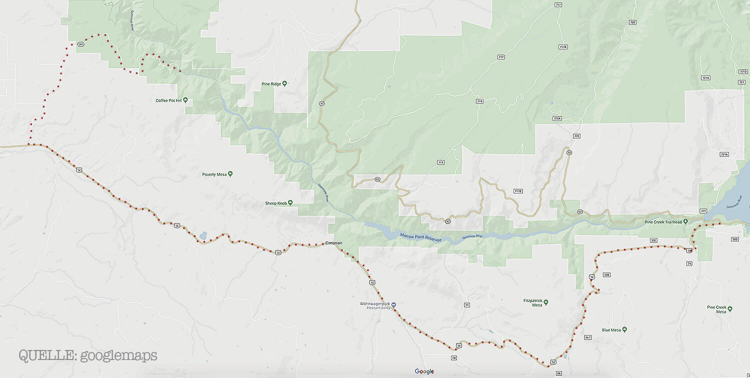 direction to Black Canyon of the Gunnison National Park,West Elk Loop Byway,Colorado,USA,born4travel.de