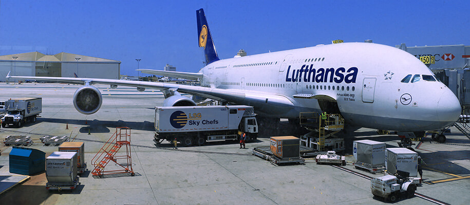 A380, Lufthansa, LAX,california