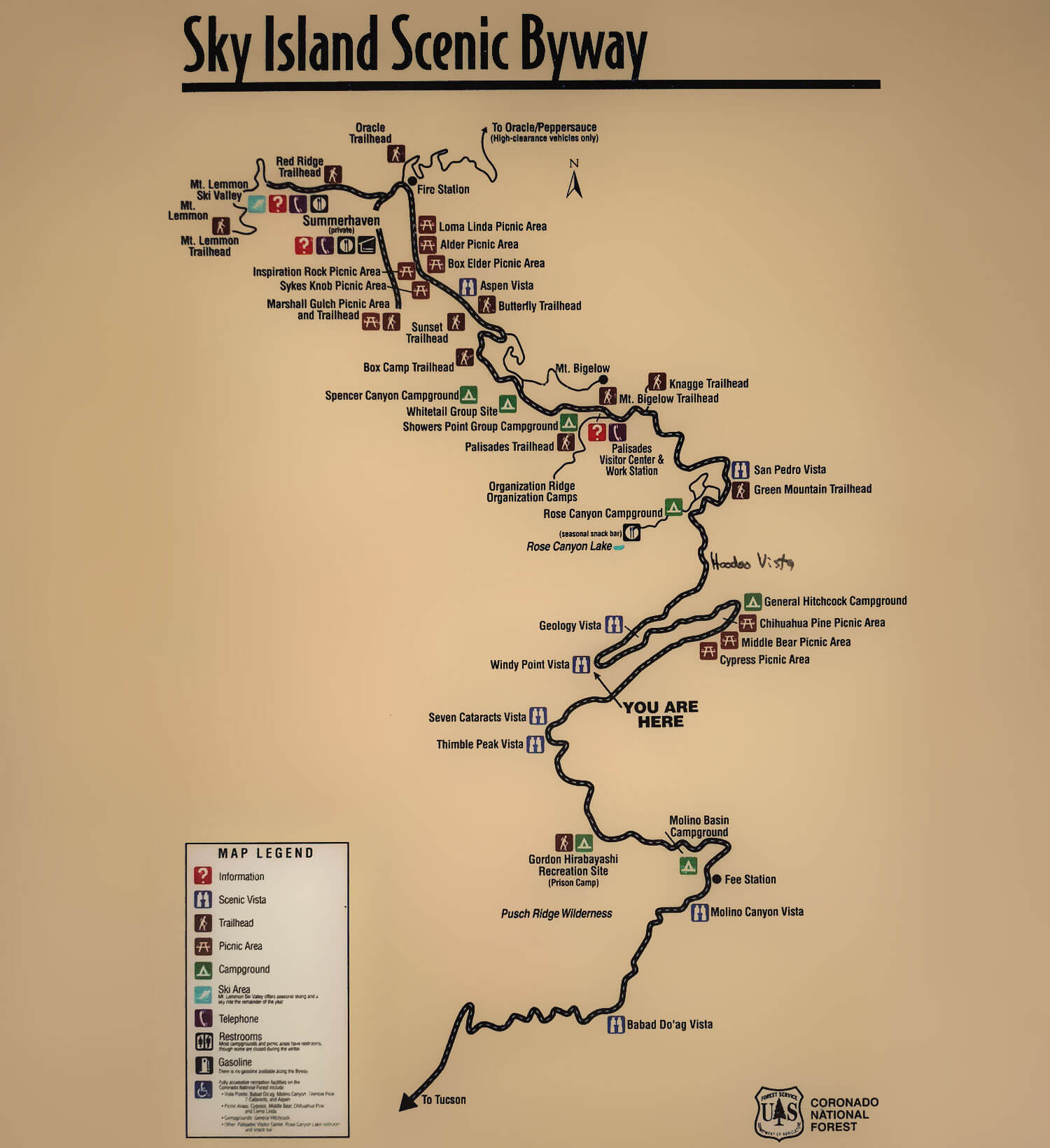 Catalina Hwy,General HitchcockHwy, Mt Lemmon Hwy,Tucson,Southwest,Arizona,USA,born4travel.de