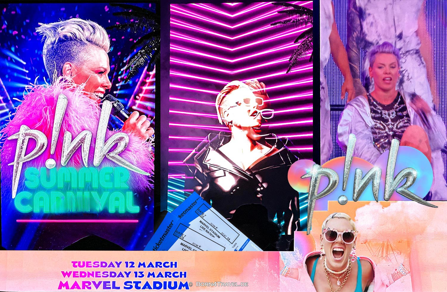 P!nk - Summer Carnival, Marvel Stadium in Melbourne,Victoria,born4travel.de