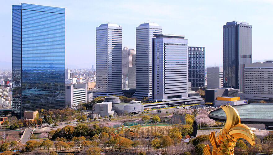 view from osaka castle