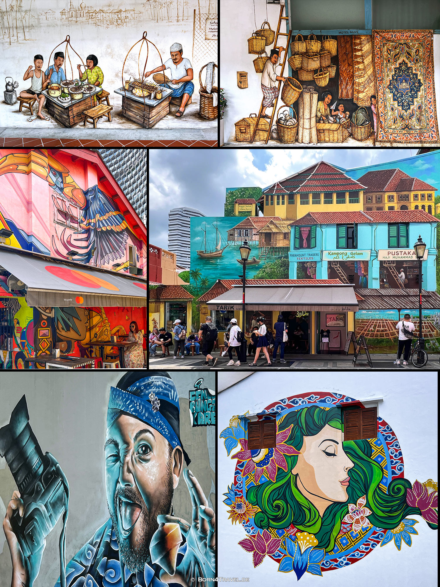 Haji Lane in Kampong Glam,Singapore,born4travel.de