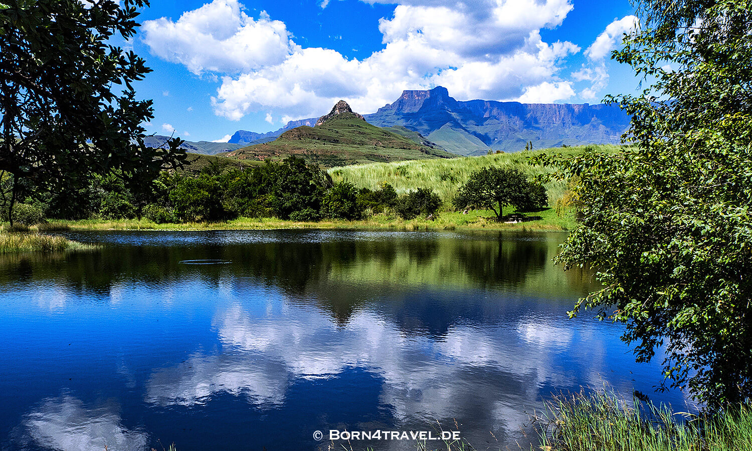Pond,Royal Natal NP,Drakensberge,KwaZulu Natal,Südafrika,born4travel.de