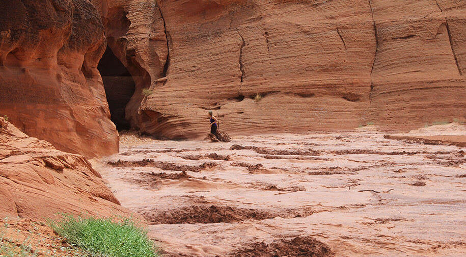 Flash Flood im Upper Antelope Canyon/Juli 2010, Utah