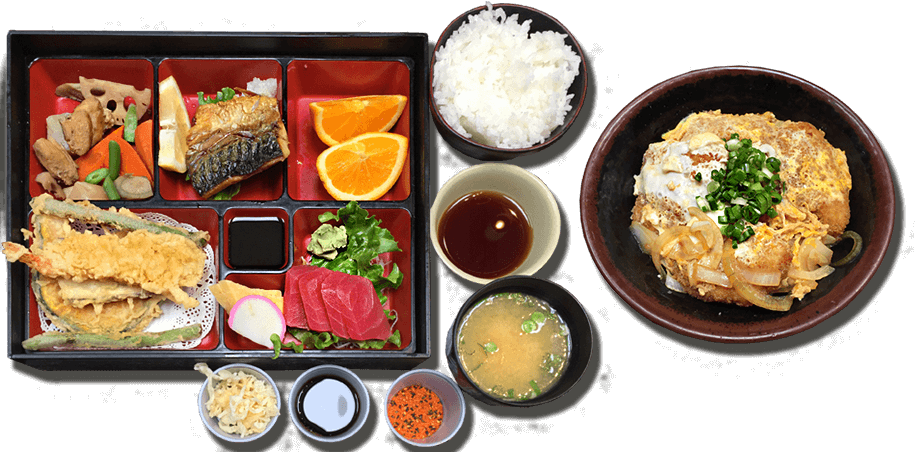 bento, katsu-donmitsuwa market place,california