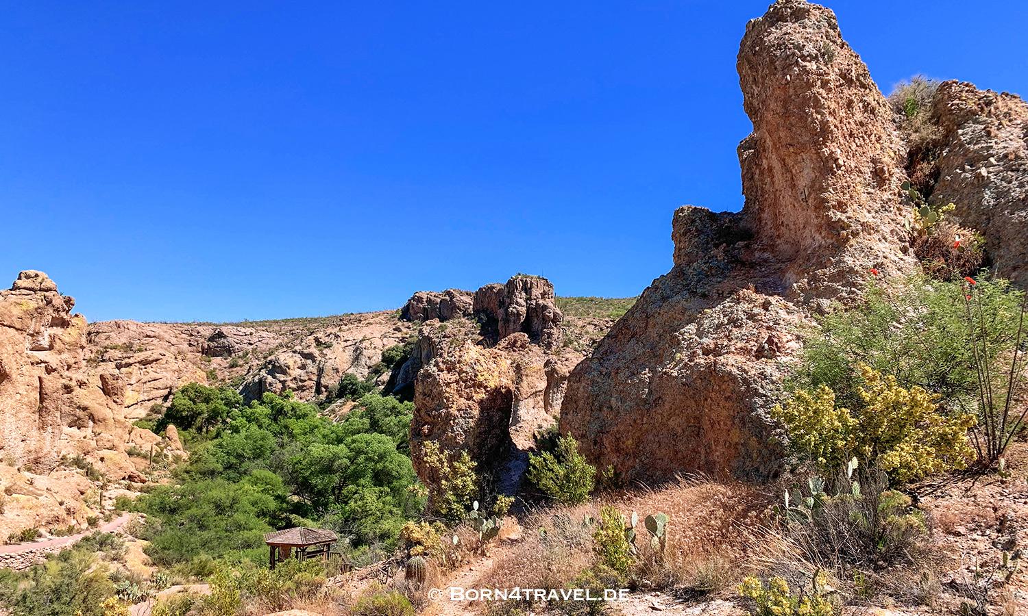 Ayer Lake im Boyce Thompson Arboretum near Superior,Arizona,USA,born4travel.de