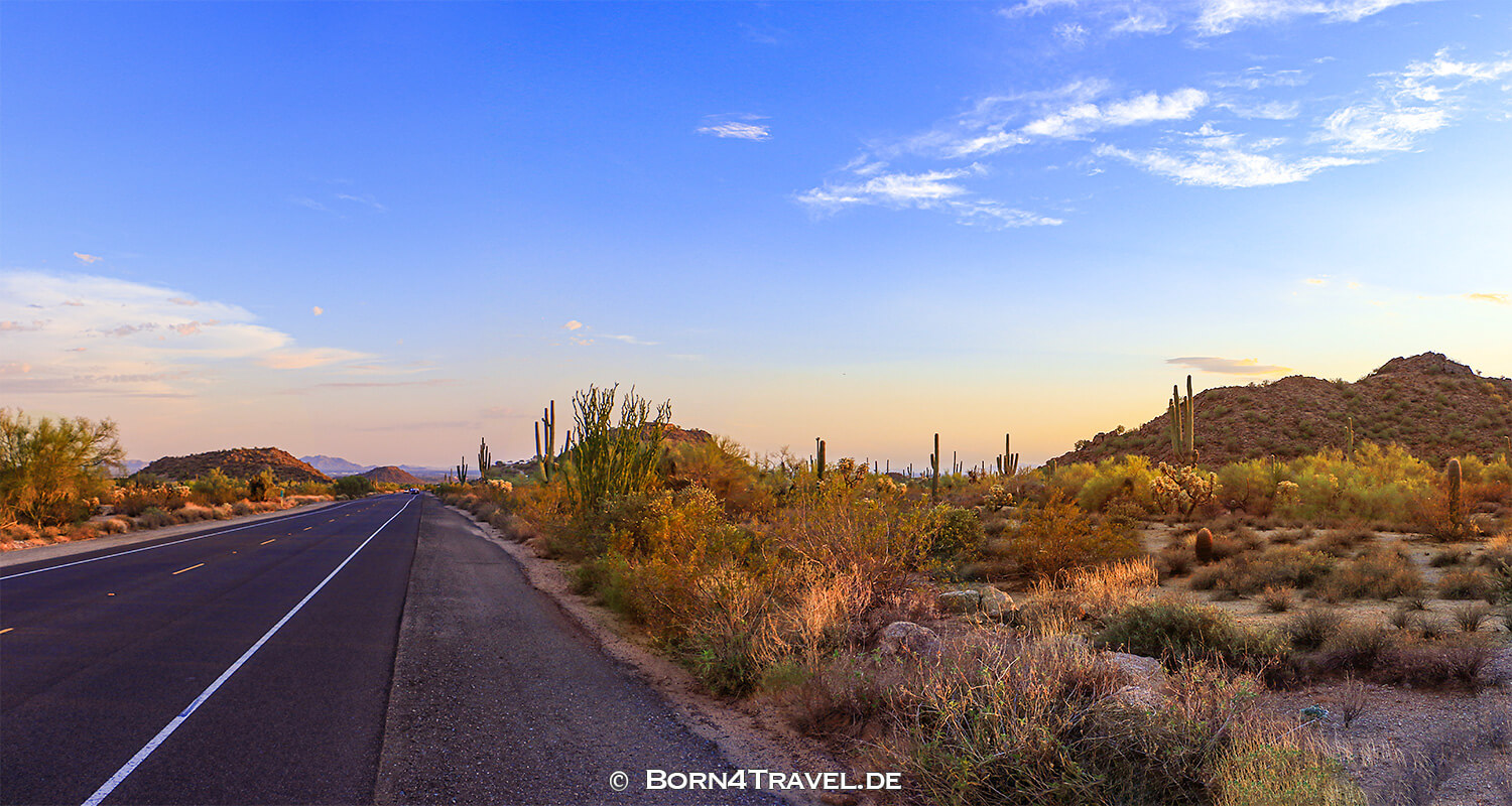 Usery Pass Road gen Süden, near phoenix,usa,born4travel.de