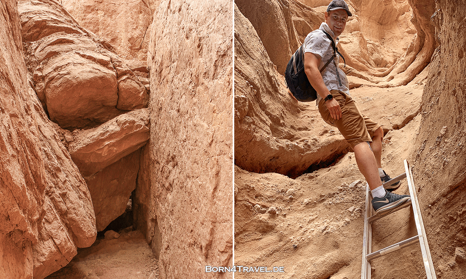 LADDER CANYON SLOT IN PAINTED CANYON - MECCA,Coachella Valley,California,USA,born4travel.de