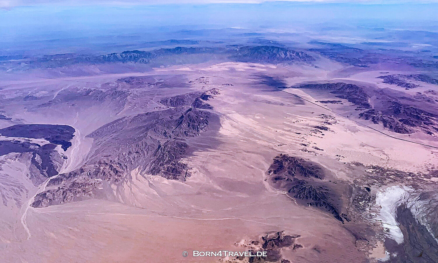 Mojave National Preserve,B747 mit Lufthansa LAX-FRA,california,usa,born4travel.de