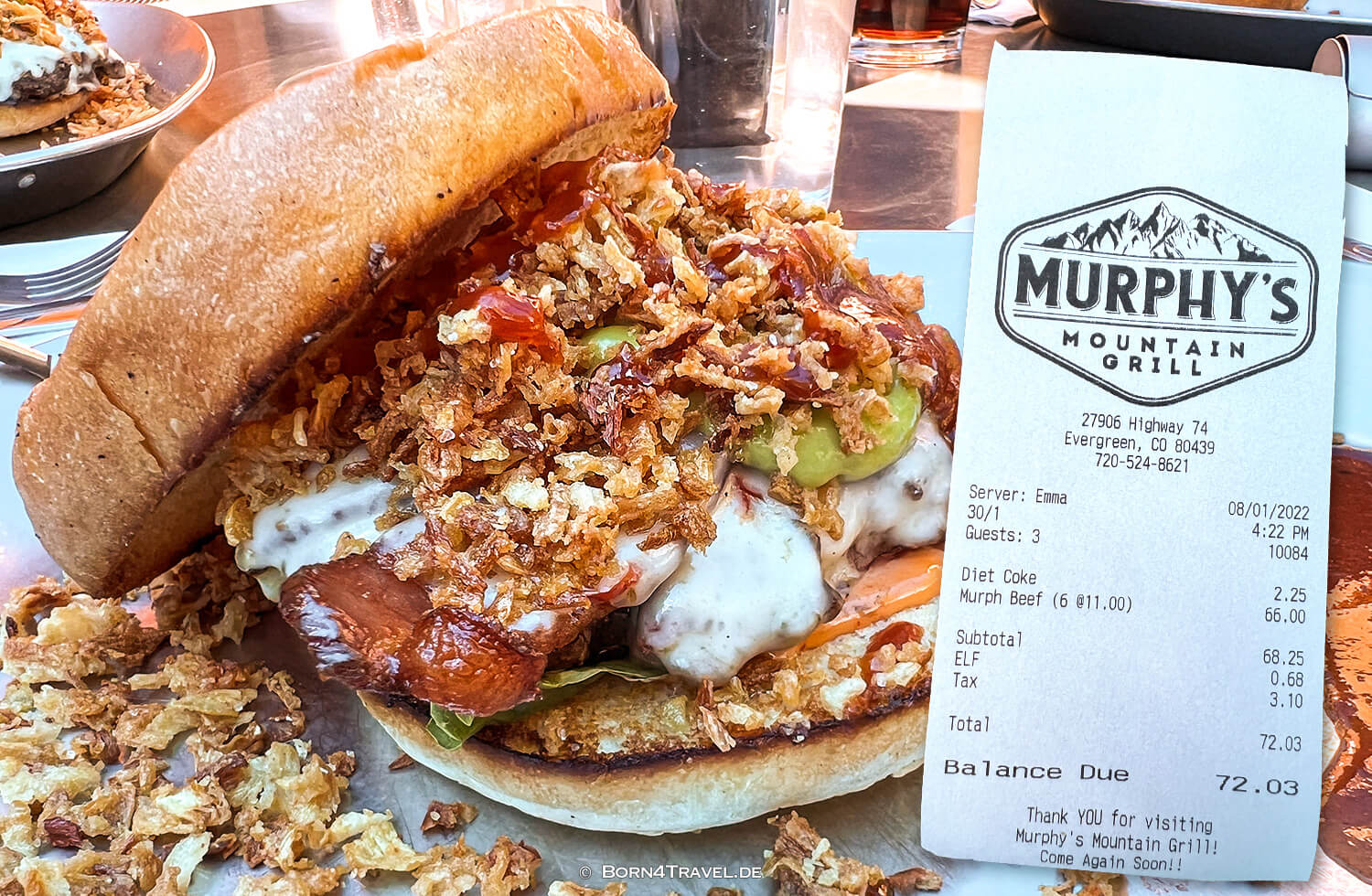 Murphy's Mountain Grill in Evergreen,Colorado 2022,born4travel.de
