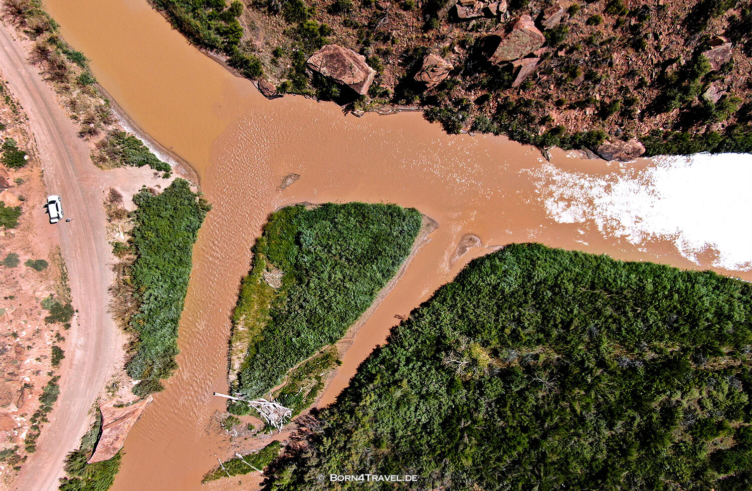 San Miguel  & Dolores river confluence,Y11 Rd,US 141,Colorado 2022,born4travel.de