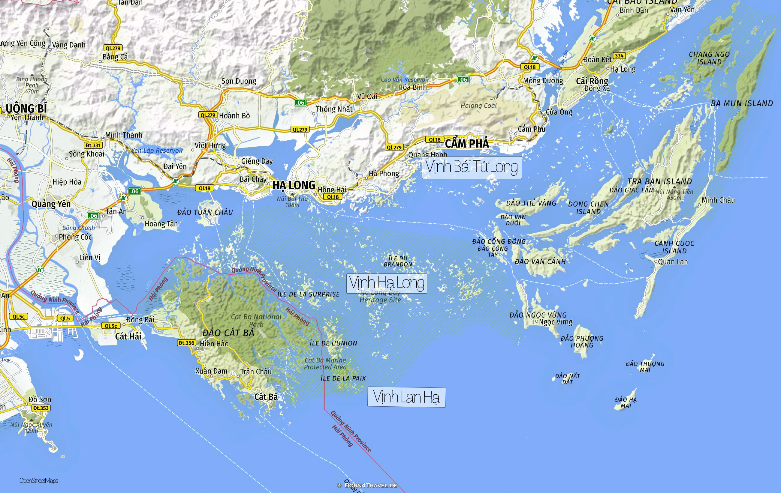 Halong bay, Lan Ha Bay, Bai Tu Long Bay,Vietnam,born4travel.de