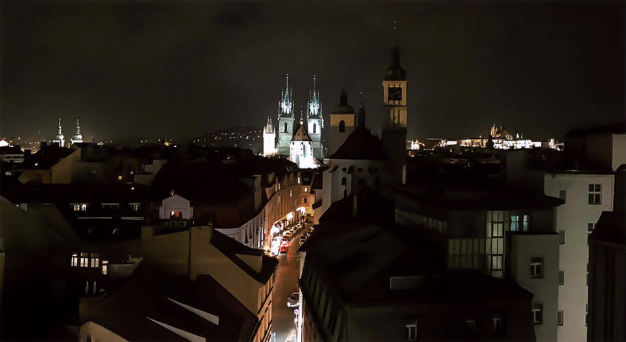 Prag, view from Kotva